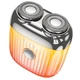 Портативная мужская роторная электробритва 3Вт HOCO Portable mini shaver DI30 IPX6 Оранжевая - изображение 5