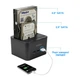 Док-станція клонувальник Fideco для двох HDD 2.5"/3.5" SATA/SSD 3хUSB 3.0 (FDS1SA3SA2PB 2612) Чорна - зображення 3
