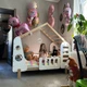Кровать Домик спорт 155см 80/160см Белая с деревом - изображение 2