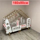 Кровать Домик спорт 155см 80/160см Белая с деревом - изображение 3