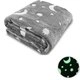 Светящийся теплый и нежный плед для детей и подростков 100x150 Magic Blanket Серый - изображение 3