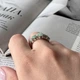 Срібна каблучка з натуральним смарагдом 2.633ct, вага виробу 3,17 гр (1803493) - зображення 6