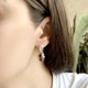 Серебряные серьги с Султанит султанитом 3.838ct (2163930) - изображение 8