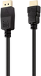 Kabel Helos HDMI - DisplayPort 5m (4005938188796) - obraz 3