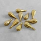 Подвеска золотистая капля 5*2 см (упаковка 10шт) DK 15 - изображение 1