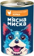 Упаковка вологого корму для дорослих собак М'ясна миска шматочки в соусі з куркою 8 шт по 415 г (4820255192222-8) - изображение 2
