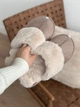 Женские домашние тапочки утепленные с мехом с закрытым носком Twins HS-LUX замшевые с меховым отворотом 40 27 см Мокко (4820182038839) - изображение 11
