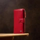 Кошелек-клатч женский ST Leather из натуральной кожи с монетницей на кнопке красный 56497 - изображение 5