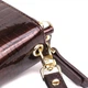 Жіночий лаковий клатч ST Leather з натуральної шкіри коричневий великий вертикальний на блискавці з ремінцем 9х19х4 см 56511 - зображення 6