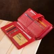 Большой женский кошелек-клатч ST Leather 18456 из натуральной кожи красный на цепочке 56476 - изображение 8