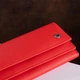 Гаманець жіночий ST Leather з натуральної шкіри великий довгий на кнопці з візитницею Червоний 55685 - зображення 9