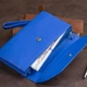 Кошелек женский кожаный с монетницей для кредитных карт маленький ST Leather Синий 39599 - изображение 8