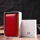 Женский кошелек ST Leather из натуральной кожи разноцветный тройного сложения с монетницей 55632 - изображение 8