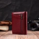 Женский кошелек ST Leather из натуральной кожи с монетницей Тройного сложения Бордовый 55753 - изображение 8