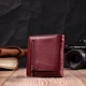 Женское портмоне ST Leather из натуральной кожи бордовое с монетницей маленькое 56458 - изображение 7