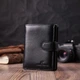 Чоловіче шкіряне портмоне ST Leather чорне вертикальне з монетницею, відділенням для купюр і карток 72151 - зображення 8