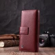 Женский кожаный кошелек ST Leather бордовый вертикальный большой 4 отделения 14 карт с монетницей 55554 - изображение 7