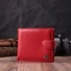 Женский кошелек ST Leather из натуральной кожи красный средний 11 5х10 3 см с монетницей на кнопке 55764 - изображение 7
