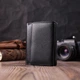 Женское портмоне ST Leather из натуральной кожи черное тройного сложения с монетницей 56462 - изображение 7