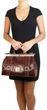 Кожаная сумка саквояж Tuscany Leather MONA-LISA темно-коричневая натуральная кожа 35×23×14 см 56273 - изображение 2