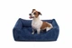 Лежак Harley and Cho Dreamer Denim Velvet S 60x45 cm Синій для собак та котів (3102674) - зображення 4