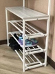 Прихожая металлическая Санрайс-4-60 см Белая/Дсп Аляска - изображение 4