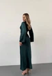 Женское шелковое платье MAXI / Зеленый 46-48 / BASED 0135812 - изображение 4