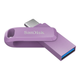 Флеш пам'ять USB SanDisk Ultra Dual Drive GO 128GB USB Type-C Lavender (SDDDC3-128G-G46L) - зображення 3