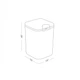 Мусорное ведро настольное с крышкой MVM BIN-06 2L ANTHRACITE - изображение 5