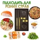 Подарочный набор Посуды для Суши и Ролов: палочки для еды, соусницы и подставки, черно-золотой на 2 персоны, 6 предметов (SUSGOLD) - изображение 2