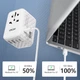 Универсальный дорожный адаптер LENCENT PA055W-65W 2xUSB-A 3xTypeC GaN зарядка 65 Вт адаптер для путешествий - изображение 6