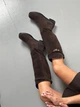 Жіночі зимові чоботи ShoesBand Шоколадного кольору натуральна замша на низькому ходу 40 (26 см) (S44151-2е) - зображення 3