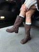 Жіночі чоботи демісезонні ShoesBand Шоколадного кольору натуральний нубук 41 (26 см) (S44181д) - зображення 1