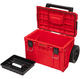 Ящик для инструментов Qbrick System PRIME Cart Red Ultra HD Custom 590x425x660 мм, модульный с телескопической ручкой и колесами - изображение 1