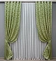 Комплект готовых штор VR-Textil Жаккард Завиток с люрексом № 1649ш Оливковый 145х270 см 2 шт (33-0531) - изображение 2