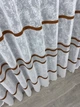 Тюль VR-Textil 1554т Cale Жаккард мрамор Белый с коричневым 125х270 см (49-335) - изображение 8