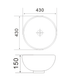 Раковина накладная Mixxus Premium ELLIPSE-0205 430х430х175mm с переливом (MP6530) - изображение 6