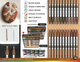 Акриловые маркеры Tooli-Art Brown Tones 0.7 мм extra fine 22 штуки | Тули-Арт коричневые оттенки XF - изображение 3