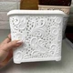 Высокая белая корзинка с крышкой 3.5л Харьков Ажур - изображение 6