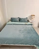 Постільна білизна плюшева полуторна Dushka Home 20955 160х215 см бірюзова з м'ятним - зображення 4