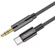 Аудіо Кабель Aux HOCO UPA19 Type-C to mini-Jack 3,5 мм 1 м Чорний - зображення 2