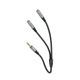Аудіо розгалужувач Hoco UPA21 mini Jack 3.5mm M/2xF black/gray - изображение 2