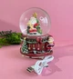 Новорічна снігова куля з живленням від Micro USB, Санта з Ведмедиком. Висота 16 см. Діаметер 10 см. З кольоровою підсвіткою. Музикою. Авто-сніг - зображення 5