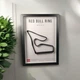 Объемная Рамка с 3D Трассой Red Bull Ring Circuit / Spielberg, Styria, Austria / Ред Булл Ринг в Масштабе 1:40 000 Black Matte / Frame 32x23x3 - изображение 2