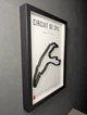 Об'ємна Рамка з 3D Трасою Circuit de Spa-Francorchamps / Stavelot, Belgium / Спа-Франкоршам в Масштабі 1:40 000 Black Matte / Frame 32x23x3 - зображення 8