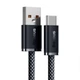 USB кабель Type-C для зарядки телефона / Провод шнур юсб тайп си для быстрой зарядки и передачи данных 2м Slate Gray - изображение 2