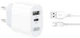 Сетевое зарядное устройство для XO L97 (1Type-C/1USB/2.4A) + USB - MicroUSB White (XO-L97-MC) - изображение 2