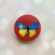 Держатель для смартфона / планшета попсокет Popsocket Красный :: Бабочка Украина (принт 255) - изображение 1