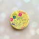 Держатель для смартфона/планшета попсокет Popsocket Желтый :: Путешествия. Штампы (принт 316) - изображение 1