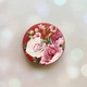 Тримач для смартфона / планшета попсокет Popsocket Червоний :: Рожеві квіти (принт 287) - зображення 1